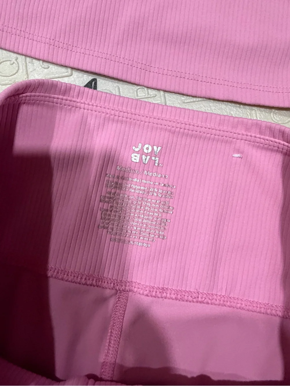 JoyLab Lace-Up High-Waist Leggings and Crop Tank in Pink